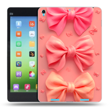 Силиконовый чехол на Xiaomi MiPad с принтом Розовые бантики