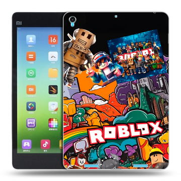 Силиконовый чехол на Xiaomi MiPad с принтом Roblox Роблокс