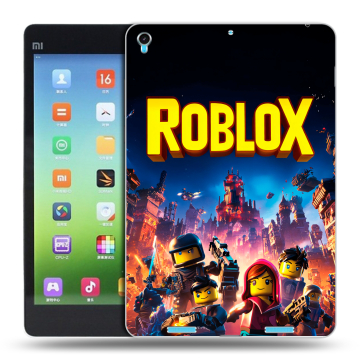 Силиконовый чехол на Xiaomi MiPad с принтом Roblox Роблокс