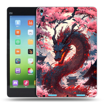 Силиконовый чехол на Xiaomi MiPad с принтом Дракон Японский