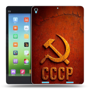 Силиконовый чехол на Xiaomi MiPad с принтом Флаг Герб СССР