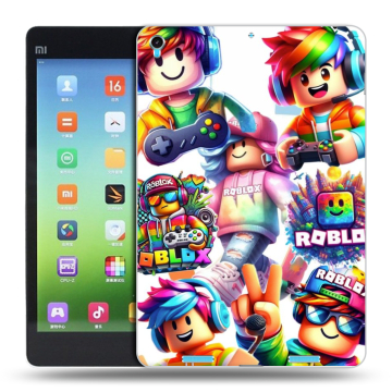 Силиконовый чехол на Xiaomi MiPad с принтом Roblox Роблокс