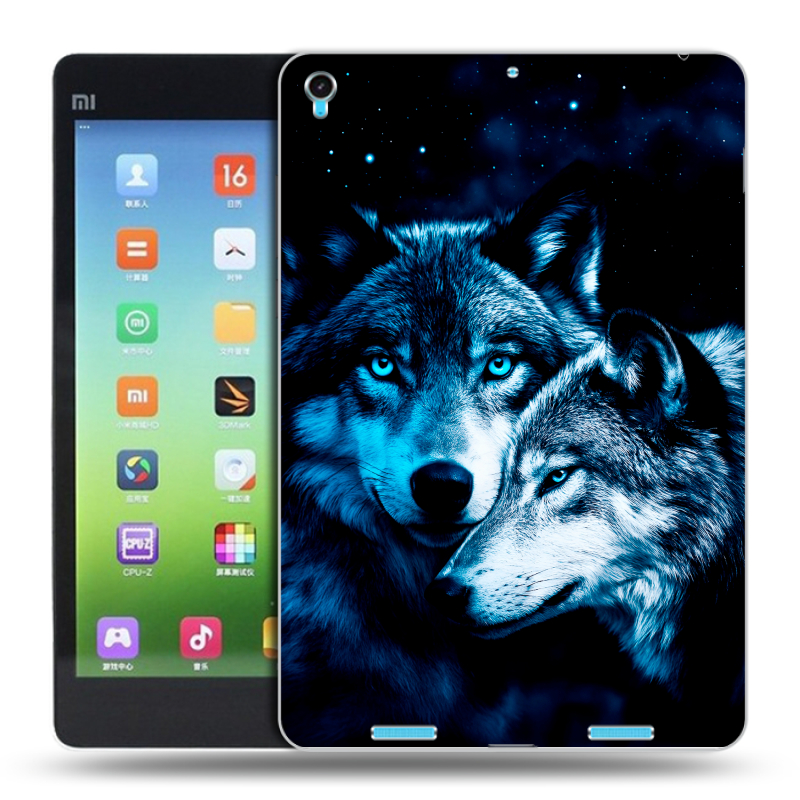 Силиконовый чехол на Xiaomi MiPad с принтом Волки Силиконовый чехол на Xiaomi MiPad с принтом Волки