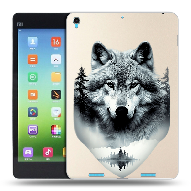 Силиконовый чехол на Xiaomi MiPad с принтом Волк в лесу Силиконовый чехол на Xiaomi MiPad с принтом Волк в лесу