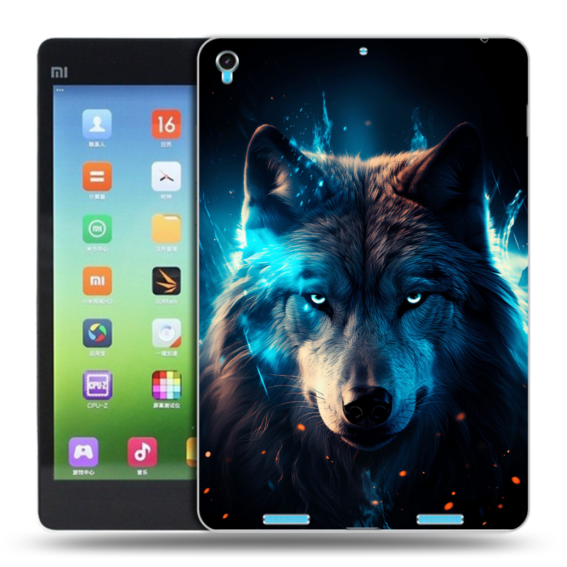 Силиконовый чехол на Xiaomi MiPad с принтом Волк ночной Силиконовый чехол на Xiaomi MiPad с принтом Волк ночной