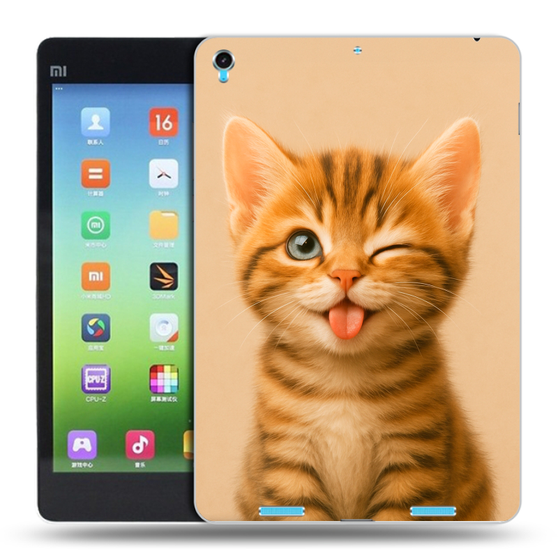 Силиконовый чехол на Xiaomi MiPad с принтом котенок Силиконовый чехол на Xiaomi MiPad с принтом котенок