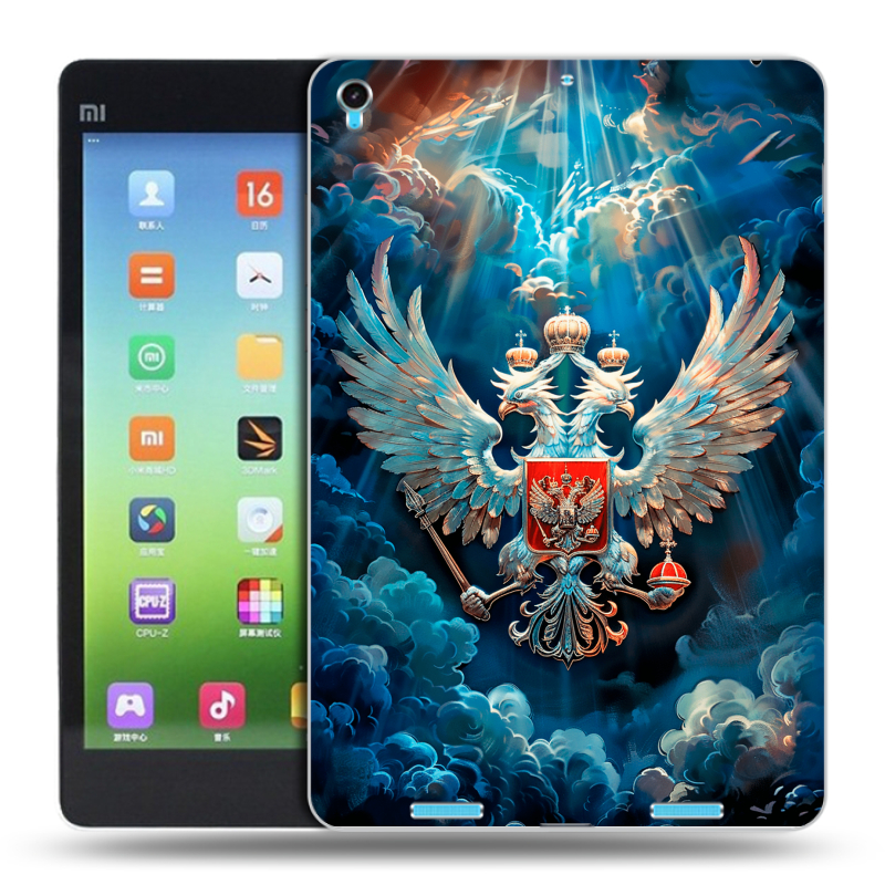 Силиконовый чехол на Xiaomi MiPad с принтом Герб флаг России Силиконовый чехол на Xiaomi MiPad с принтом Герб флаг России