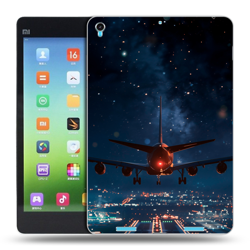 Силиконовый чехол на Xiaomi MiPad с принтом самолет Силиконовый чехол на Xiaomi MiPad с принтом самолет