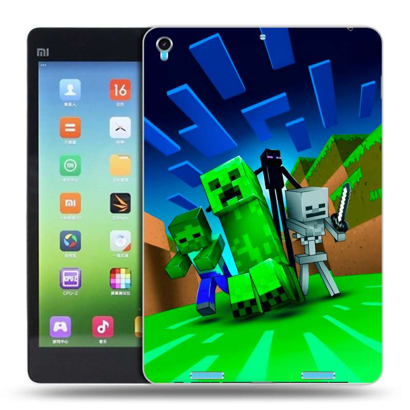 Силиконовый чехол на Xiaomi MiPad с принтом Майнкрафт Силиконовый чехол на Xiaomi MiPad с принтом Майнкрафт