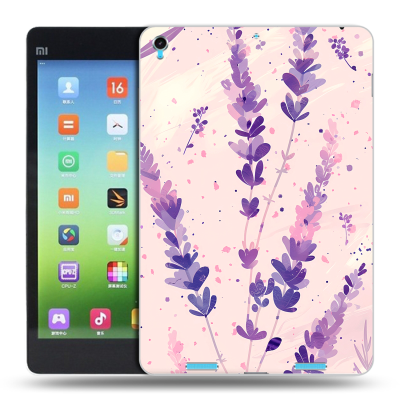 Силиконовый чехол на Xiaomi MiPad с принтом цветы лаванда Силиконовый чехол на Xiaomi MiPad с принтом цветы лаванда