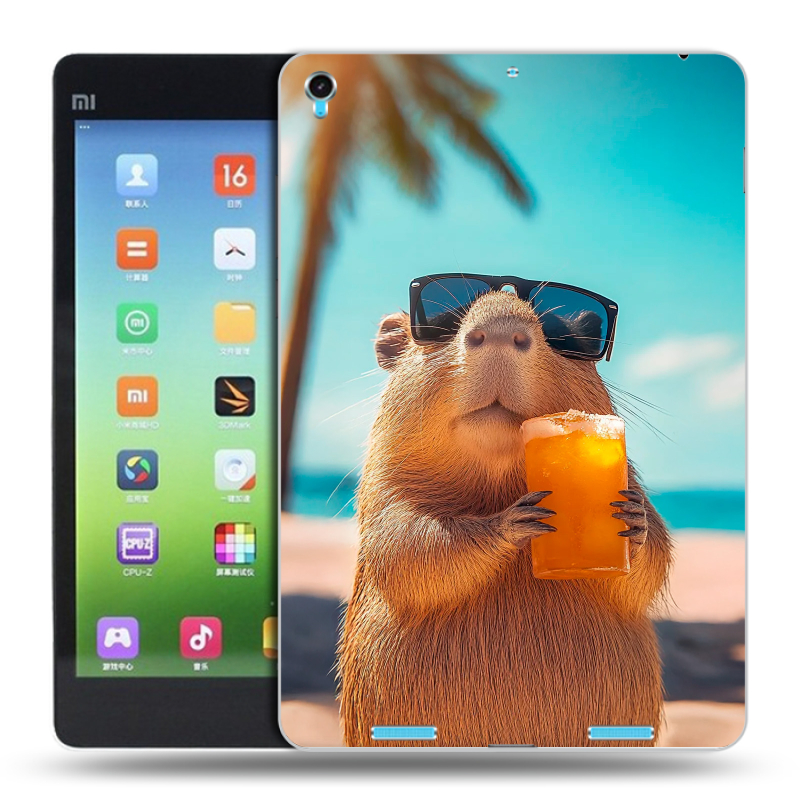 Силиконовый чехол на Xiaomi MiPad с принтом Капибара Силиконовый чехол на Xiaomi MiPad с принтом Капибара