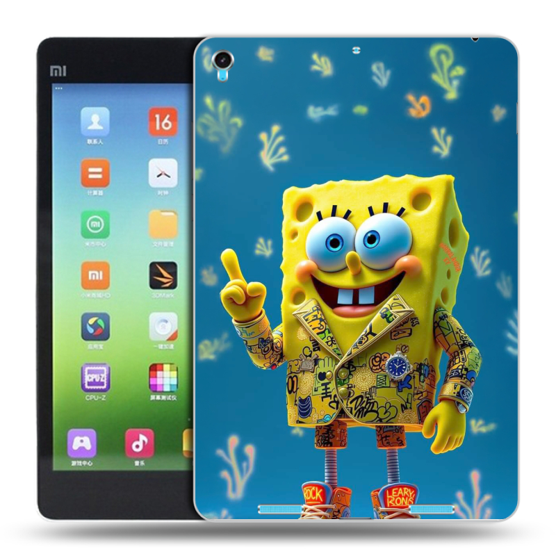 Силиконовый чехол на Xiaomi MiPad с принтом Спанч боб Спанчбоб Силиконовый чехол на Xiaomi MiPad с принтом Спанч боб Спанчбоб