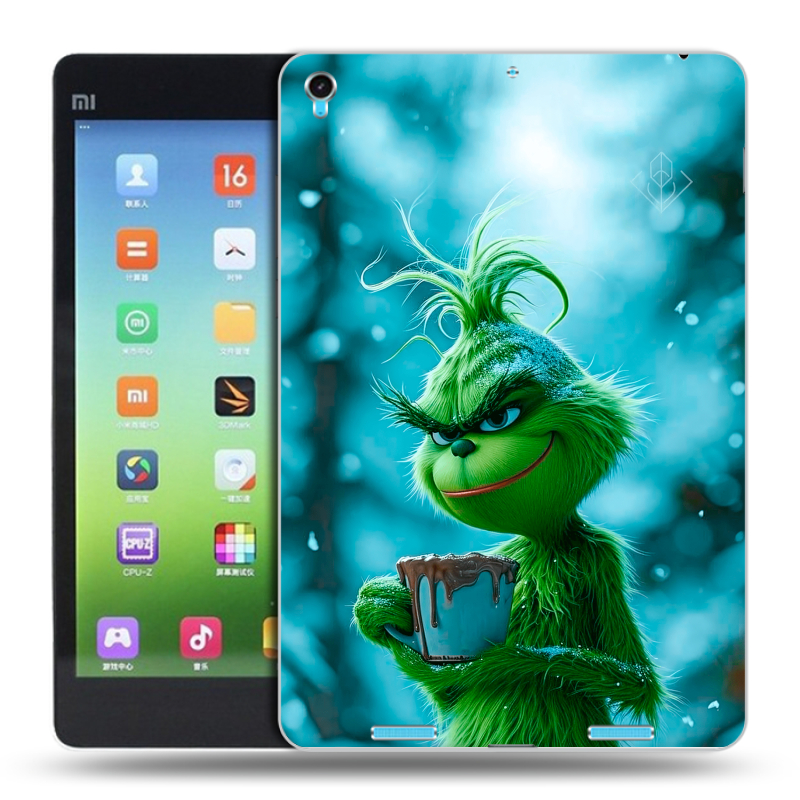 Силиконовый чехол на Xiaomi MiPad с принтом Новый год гринч Силиконовый чехол на Xiaomi MiPad с принтом Новый год гринч