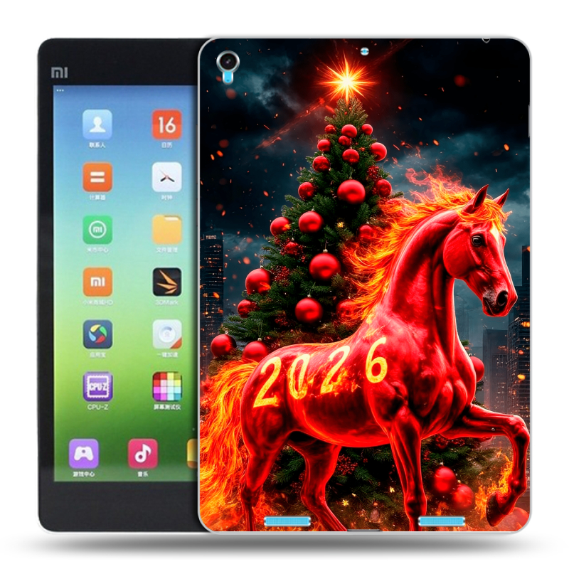 Силиконовый чехол на Xiaomi MiPad с принтом Новый год Силиконовый чехол на Xiaomi MiPad с принтом Новый год