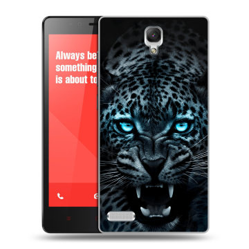 Пластиковый чехол на Xiaomi RedMi Note с принтом Темный леопард