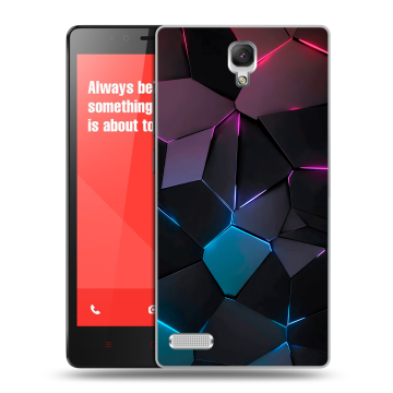 Пластиковый чехол на Xiaomi RedMi Note с принтом Геометрия неона