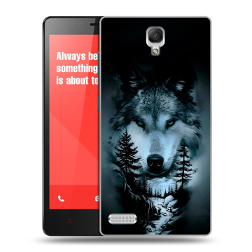 Пластиковый чехол на Xiaomi RedMi Note с принтом Лесной волк