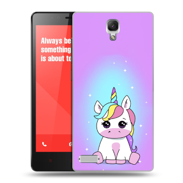 Пластиковый чехол на Xiaomi RedMi Note с принтом Единорог Пластиковый чехол на Xiaomi RedMi Note с принтом Единорог