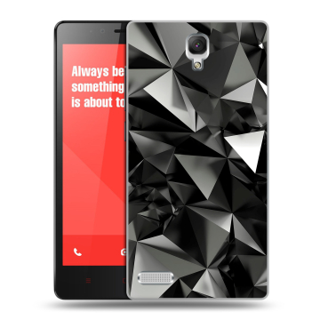 Пластиковый чехол на Xiaomi RedMi Note с принтом Черные кристаллы Пластиковый чехол на Xiaomi RedMi Note с принтом Черные кристаллы