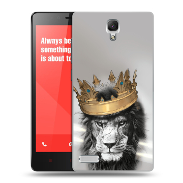 Пластиковый чехол на Xiaomi RedMi Note с принтом Лев с короной