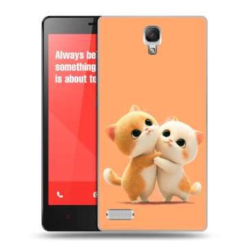 Пластиковый чехол на Xiaomi RedMi Note с принтом Милые котики