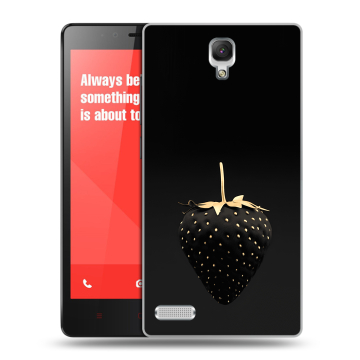 Пластиковый чехол на Xiaomi RedMi Note с принтом Черная клубника
