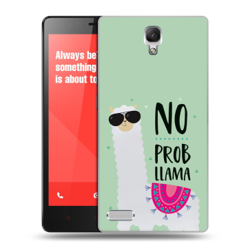 Пластиковый чехол на Xiaomi RedMi Note с принтом Лама Пластиковый чехол на Xiaomi RedMi Note с принтом Лама