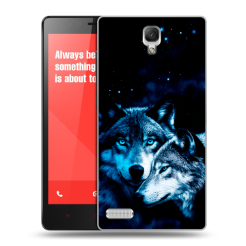 Пластиковый чехол на Xiaomi RedMi Note с принтом Волки