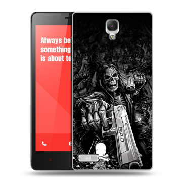 Пластиковый чехол на Xiaomi RedMi Note с принтом Скелет Пластиковый чехол на Xiaomi RedMi Note с принтом Скелет