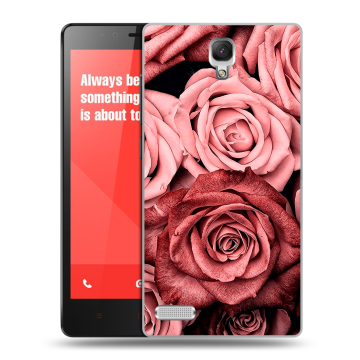 Пластиковый чехол на Xiaomi RedMi Note с принтом Цветы розы Пластиковый чехол на Xiaomi RedMi Note с принтом Цветы розы