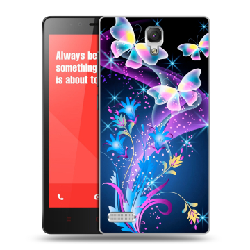 Пластиковый чехол на Xiaomi RedMi Note с принтом Бабочки Пластиковый чехол на Xiaomi RedMi Note с принтом Бабочки