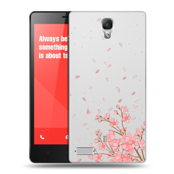 Пластиковый чехол на Xiaomi RedMi Note с принтом Ветка сакуры Пластиковый чехол на Xiaomi RedMi Note с принтом Ветка сакуры