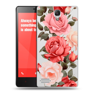 Пластиковый чехол на Xiaomi RedMi Note с принтом Розы Пластиковый чехол на Xiaomi RedMi Note с принтом Розы