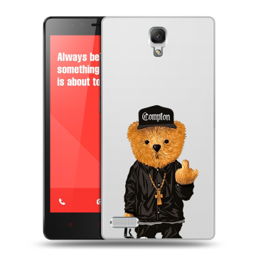 Пластиковый чехол на Xiaomi RedMi Note с принтом Плюшевый медведь Пластиковый чехол на Xiaomi RedMi Note с принтом Плюшевый медведь