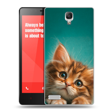 Пластиковый чехол на Xiaomi RedMi Note с принтом котенок Пластиковый чехол на Xiaomi RedMi Note с принтом котенок