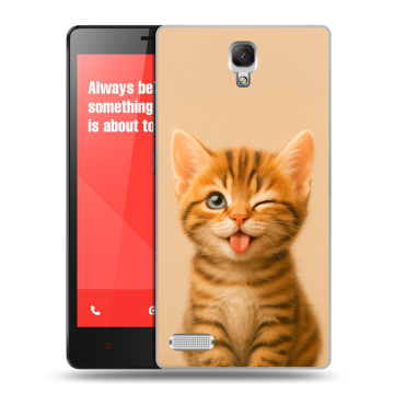 Пластиковый чехол на Xiaomi RedMi Note с принтом котенок Пластиковый чехол на Xiaomi RedMi Note с принтом котенок