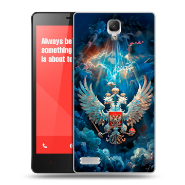 Пластиковый чехол на Xiaomi RedMi Note с принтом Герб флаг России Пластиковый чехол на Xiaomi RedMi Note с принтом Герб флаг России