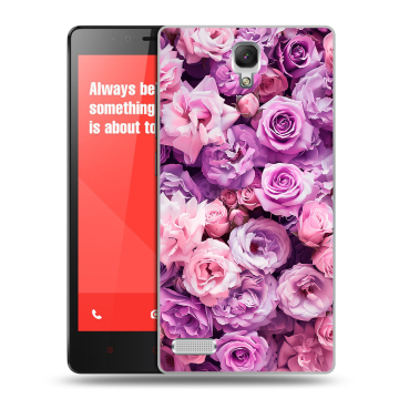 Пластиковый чехол на Xiaomi RedMi Note с принтом лавандовые розы