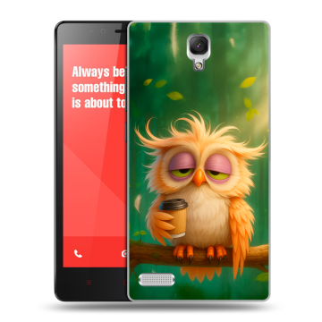Пластиковый чехол на Xiaomi RedMi Note с принтом сова Пластиковый чехол на Xiaomi RedMi Note с принтом сова