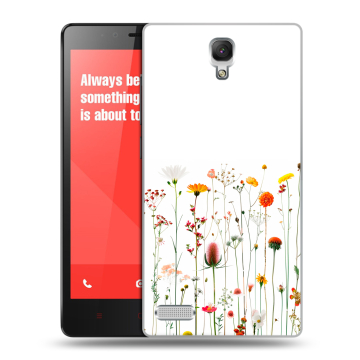 Пластиковый чехол на Xiaomi RedMi Note с принтом цветы Пластиковый чехол на Xiaomi RedMi Note с принтом цветы