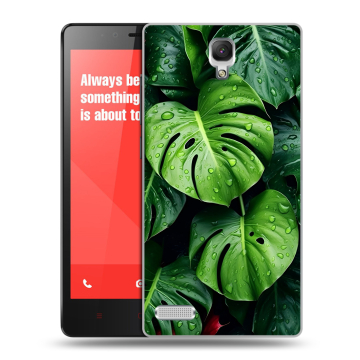 Пластиковый чехол на Xiaomi RedMi Note с принтом Листья Пластиковый чехол на Xiaomi RedMi Note с принтом Листья