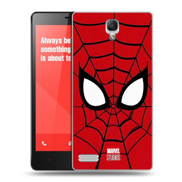 Пластиковый чехол на Xiaomi RedMi Note с принтом человек паук spiderman Пластиковый чехол на Xiaomi RedMi Note с принтом человек паук spiderman