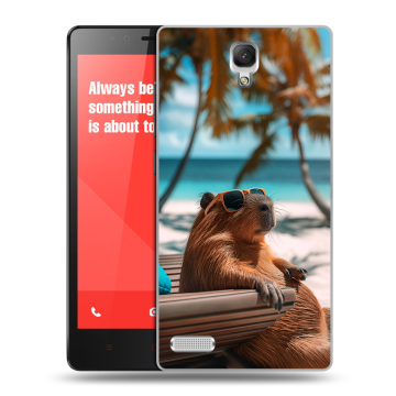 Пластиковый чехол на Xiaomi RedMi Note с принтом Капибара Пластиковый чехол на Xiaomi RedMi Note с принтом Капибара