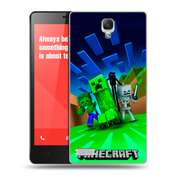 Пластиковый чехол на Xiaomi RedMi Note с принтом Майнкрафт Пластиковый чехол на Xiaomi RedMi Note с принтом Майнкрафт