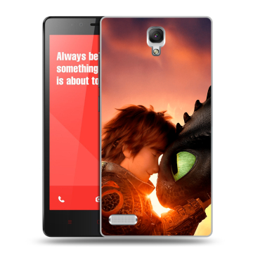Пластиковый чехол на Xiaomi RedMi Note с принтом Как приручить дракона