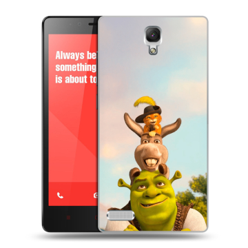 Пластиковый чехол на Xiaomi RedMi Note с принтом Шрек Shrek