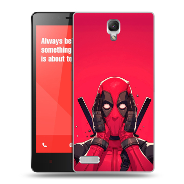 Пластиковый чехол на Xiaomi RedMi Note с принтом Дедпул Deadpool