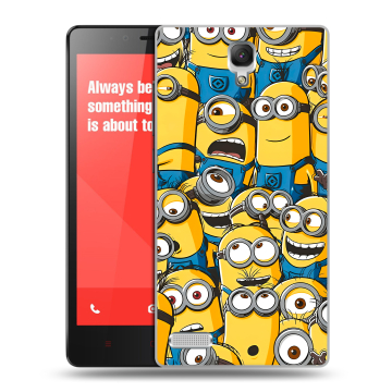 Пластиковый чехол на Xiaomi RedMi Note с принтом Миньоны Пластиковый чехол на Xiaomi RedMi Note с принтом Миньоны