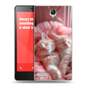 Пластиковый чехол на Xiaomi RedMi Note с принтом котята котики Пластиковый чехол на Xiaomi RedMi Note с принтом котята котики