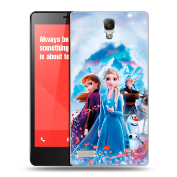 Пластиковый чехол на Xiaomi RedMi Note с принтом Холодное сердце Frozen Пластиковый чехол на Xiaomi RedMi Note с принтом Холодное сердце Frozen